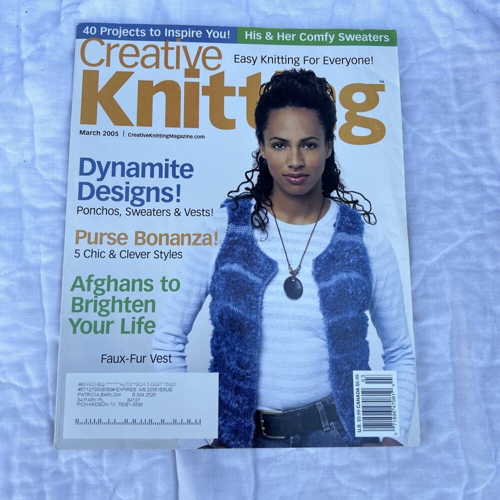 Creative Knitting Magazine 68 Project Ideas March 2005